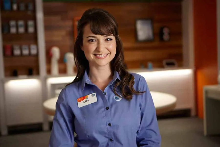 lily at&t girl- Milana Vayntrub