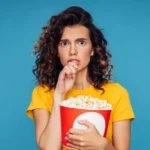 Popcorn stuck in throat