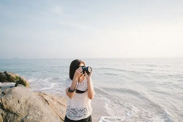 Camera-Coast-Female-Nature-Ocean-Person
