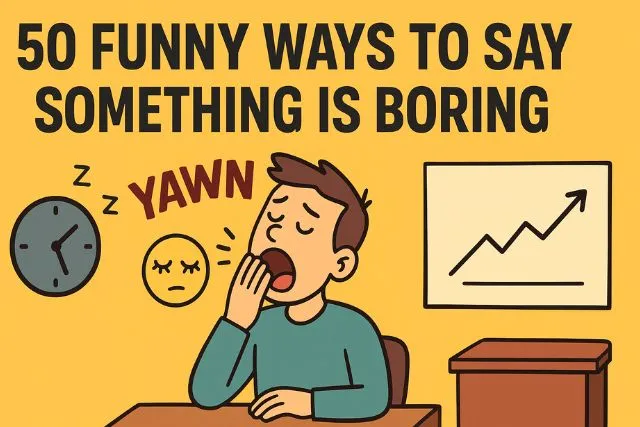Funny Ways to Say Something Is Boring